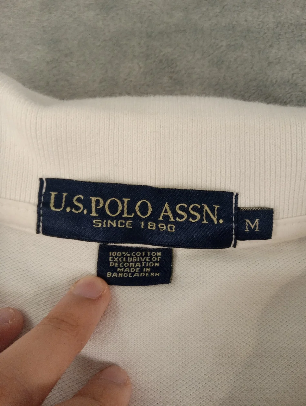 U.S. Polo Assn. Men's White Short-Sleeve Polo Shirt Size Medium